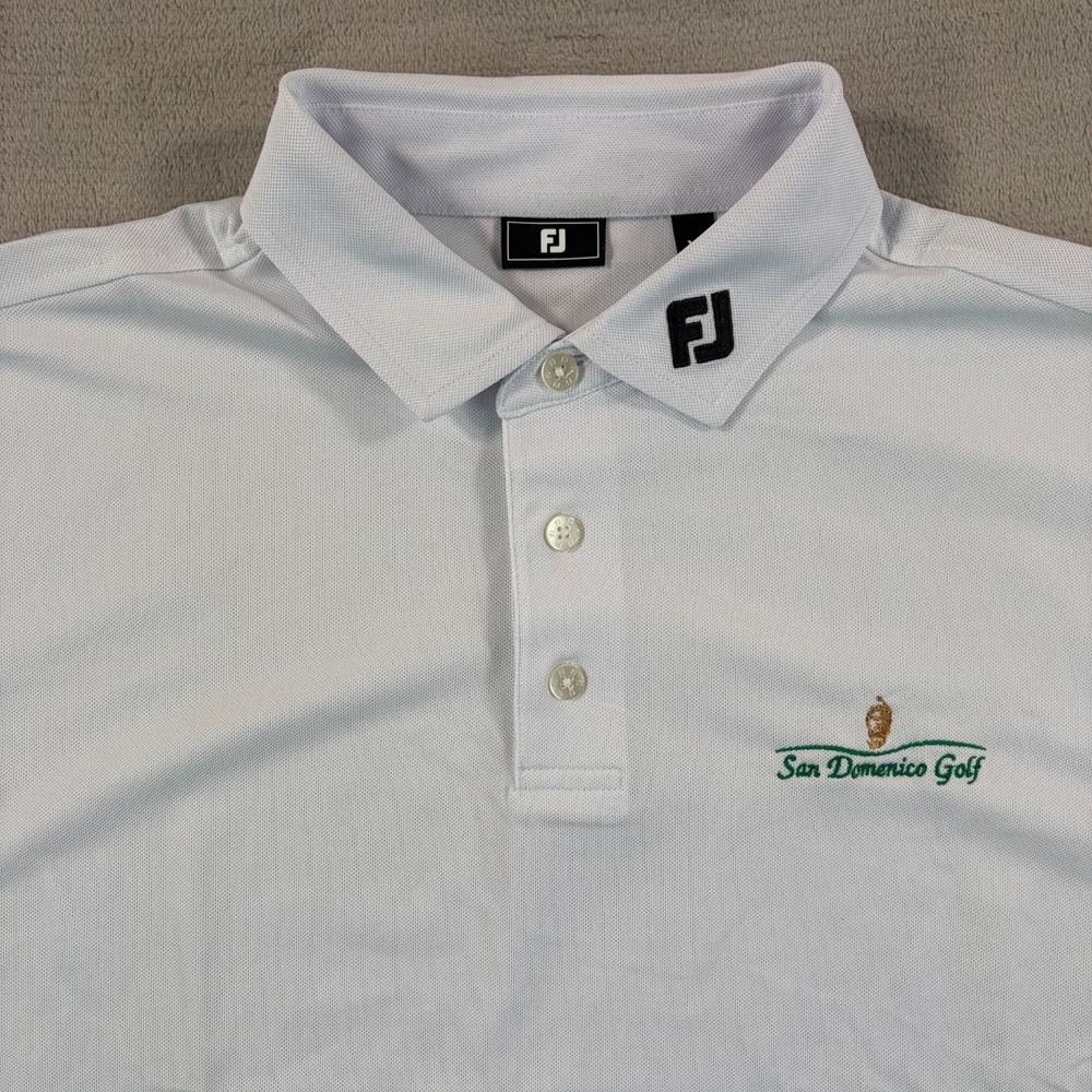 FootJoy Tour x San Domenico Golf Club Golf Polo Shirt Men XL White Italy NWOT